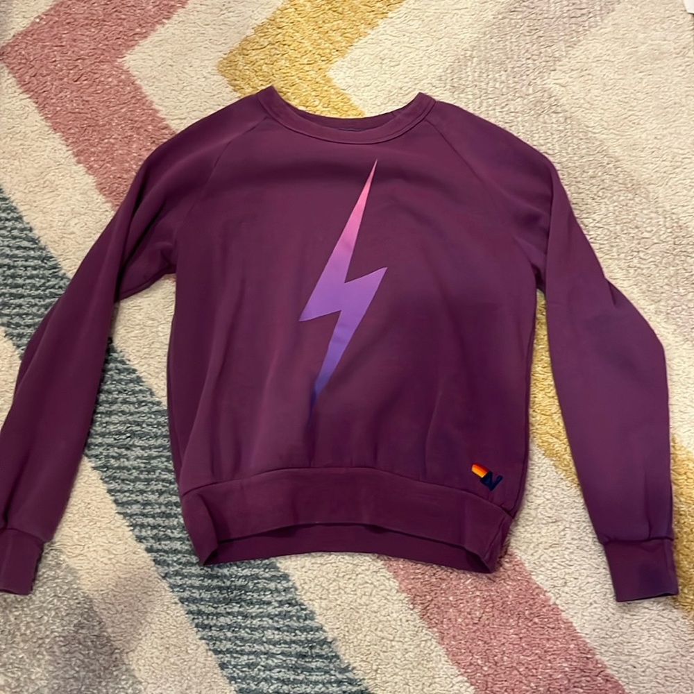 Aviator Nation Purple Lightning Sweatshirt